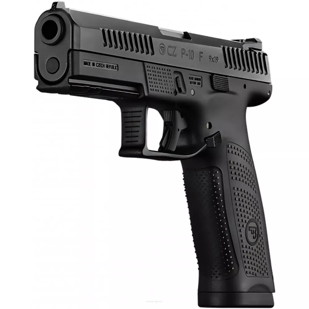 Pistolet bijnikowy CZ P-10F kaliber 9x19mm - widok z boku